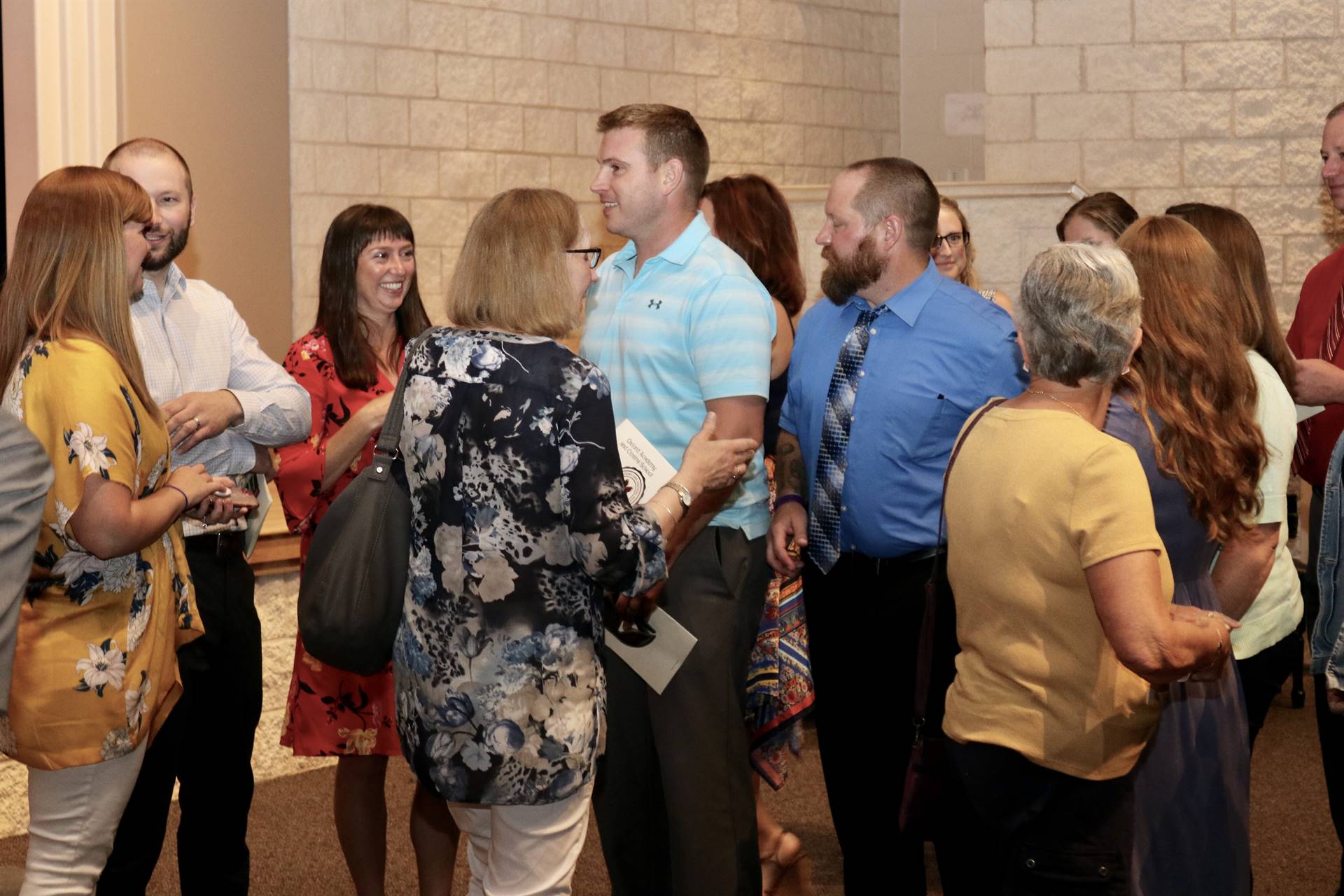 Picture of people mingling after the ceremony