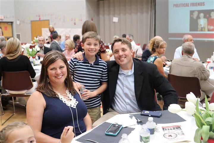 honoree and his family