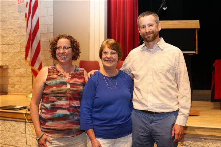 Honoree with adult children