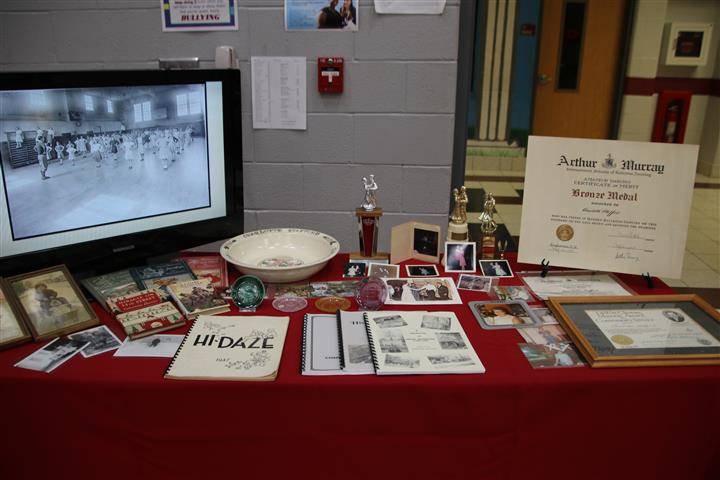 Display of material from one honoree