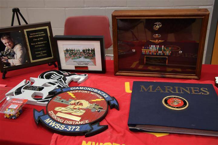 Display of material from honoree 