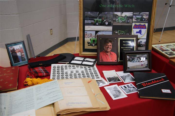 Display of material from honoree