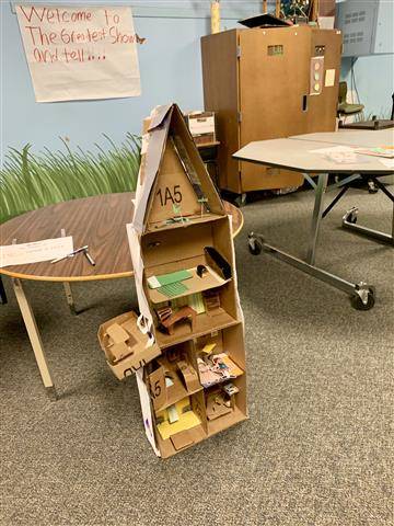 Created Canoe out of cardboard