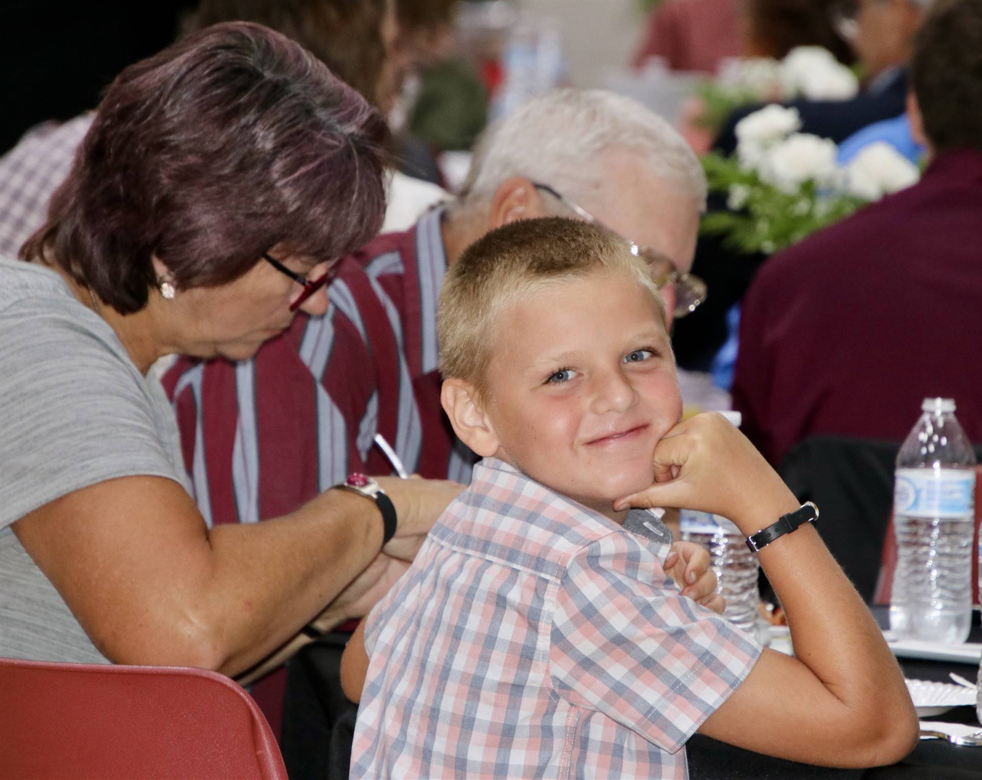 Hall of Distinction dinner attendee (boy)