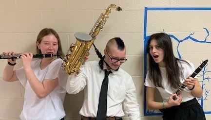 NYSSMA - 3 students with instruments