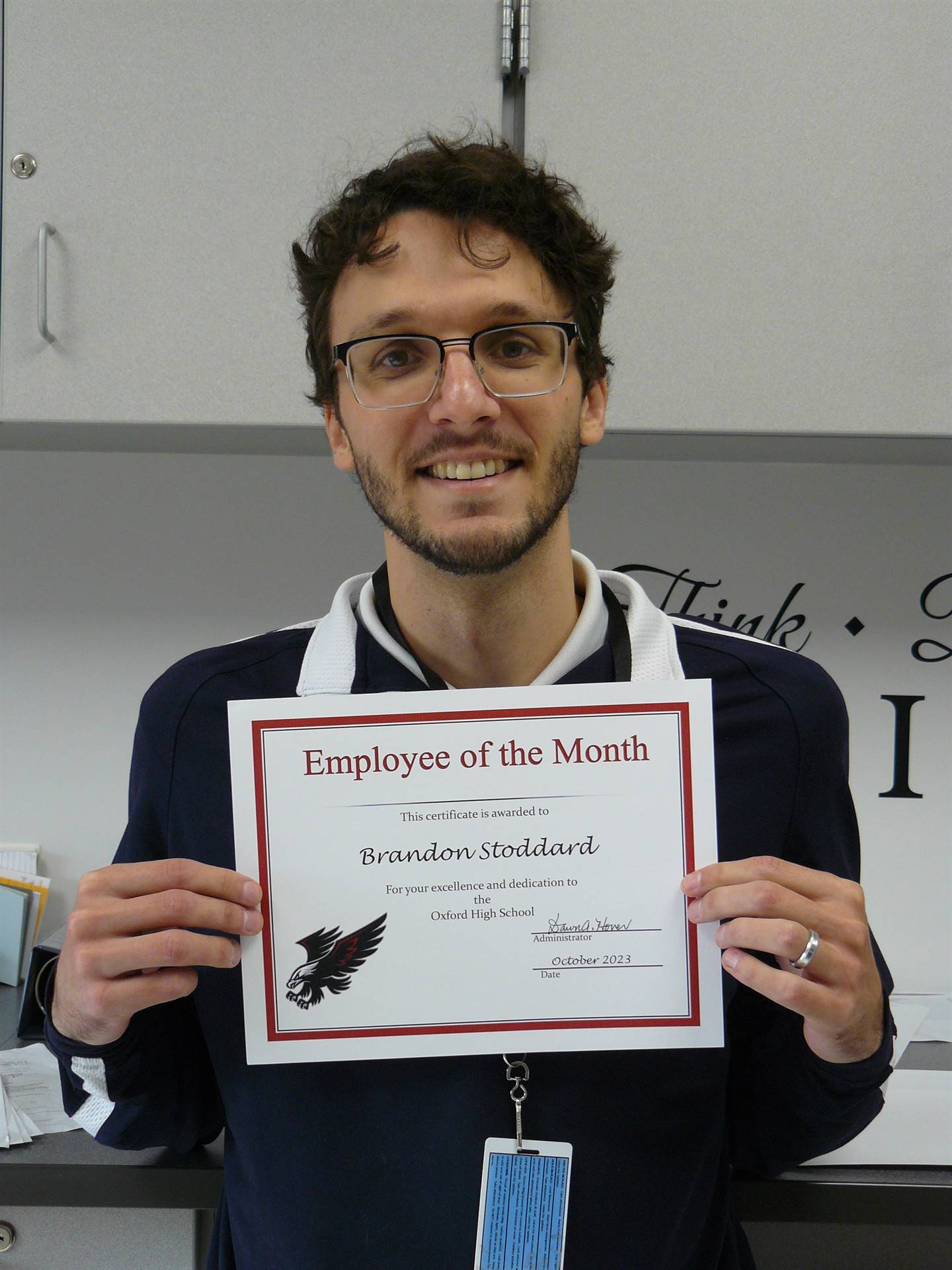 Employee of the Month - Oct. Stoddard