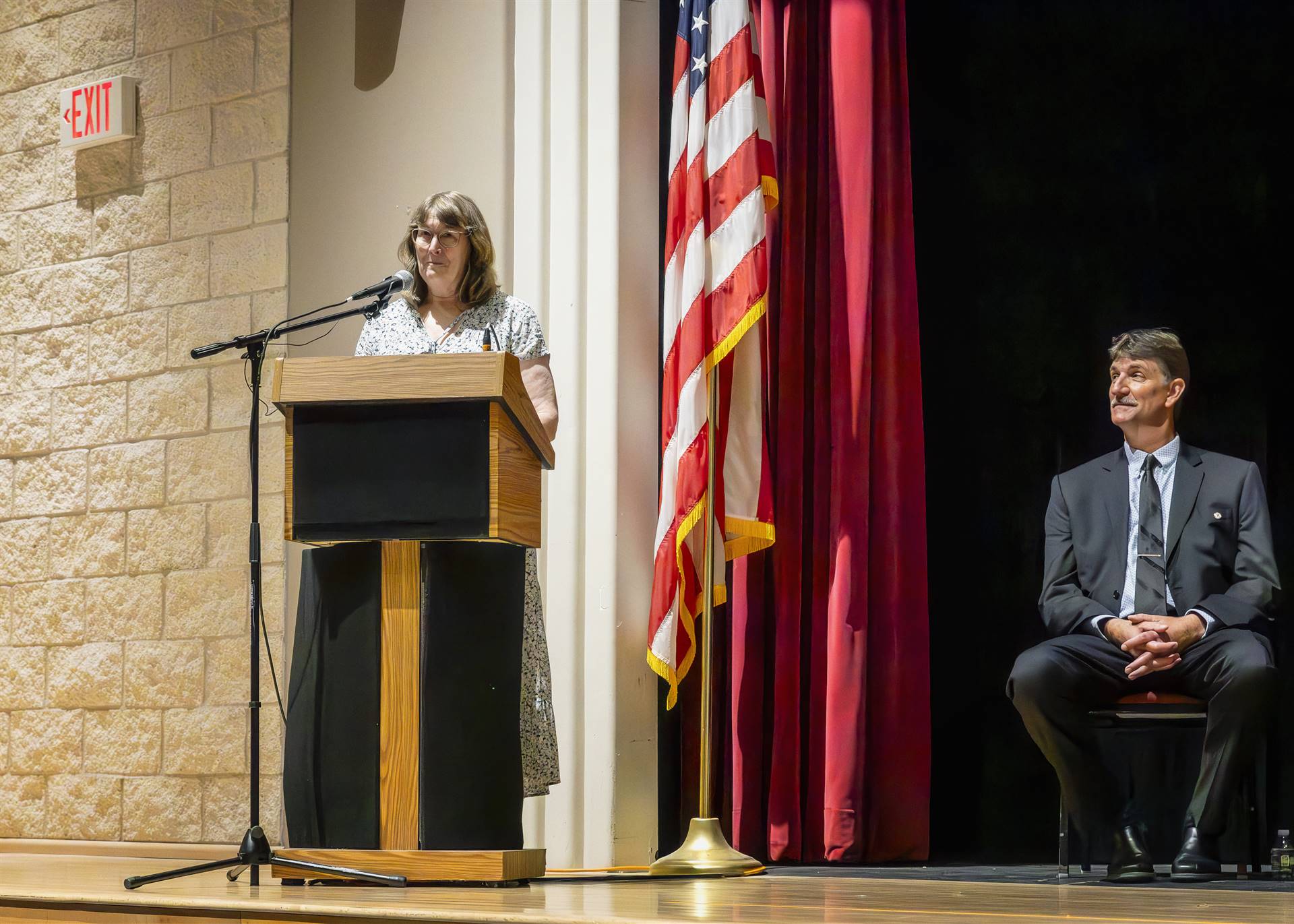 Claudia talking about inductee Francis Wilcox