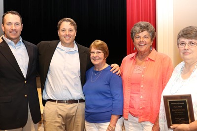 picture of the 5 people awarded the hall of distinction award